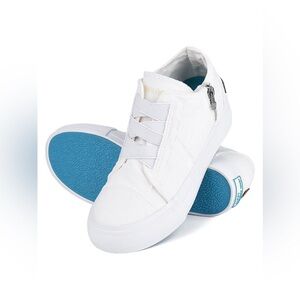 NWT: JENN ARDOR Wedge Sneakers- Hidden Heel Canvas Slip-On Shoes w/ Zipper! 7.